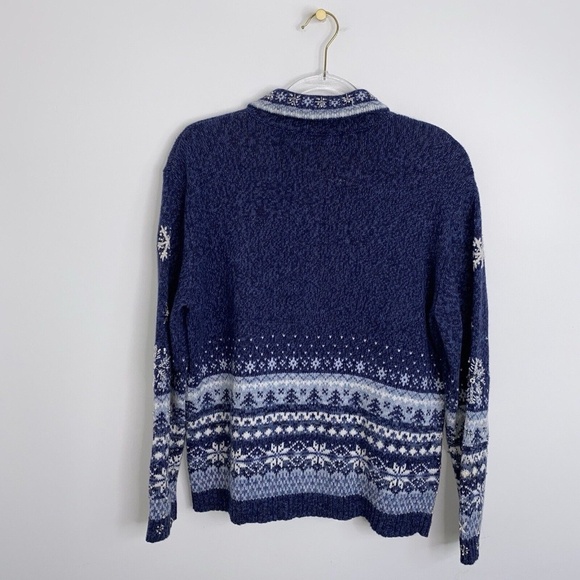 Heirloom Collectables Christmas Collection 2004 Sweater M Blue Sequin Beaded - Picture 2 of 11